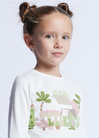 Mayoral T-shirt lantejoulas Better Cotton menina